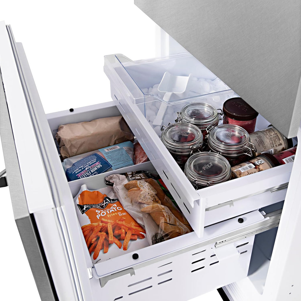 ZLINE 30" 16.1 cu. ft. Built-In Bottom Freezer Refrigerator with Water and Ice Dispenser U80494