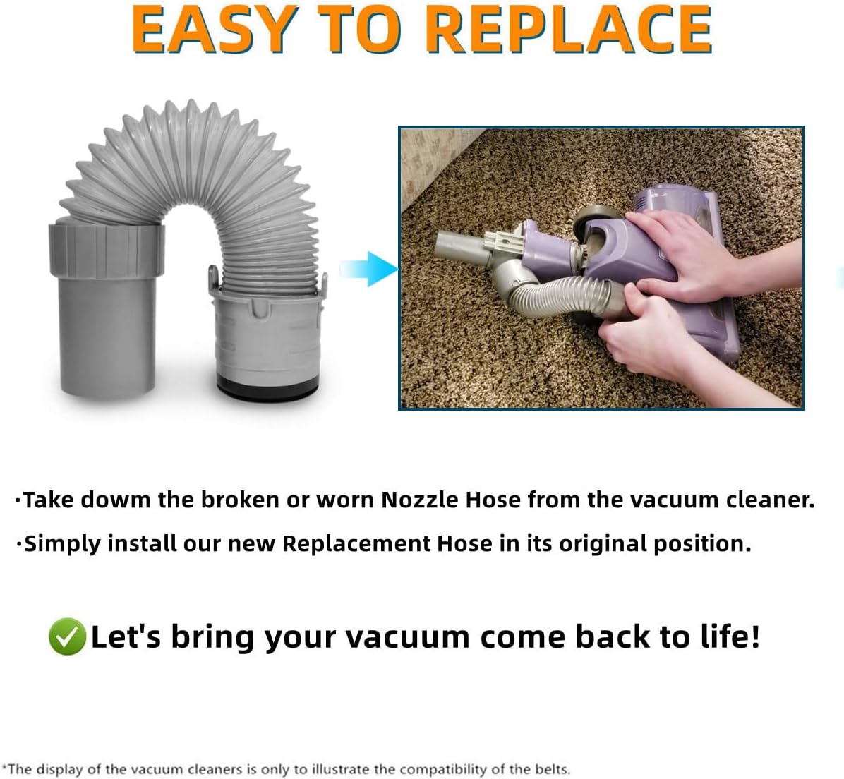 Shark Navigator Floor Nozzle Hose and Replacement Belts Bundle H759