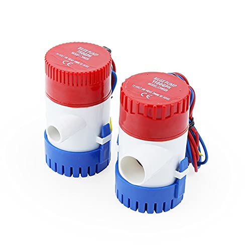 RVPECHWJ Circulating Pump 12V/24V Mini Electric DC Submersible Bilge Pump with Float Switch L137