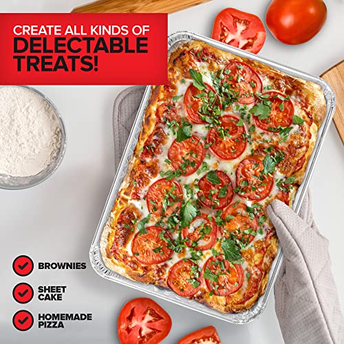 Aluminum Pans Cookie Sheet Disposable Foil Trays Nonstick Baking Sheets D675