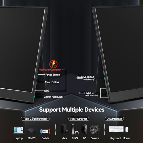 Intehill 13.3-inch OLED Portable Gaming Monitor FHD 1ms X62037