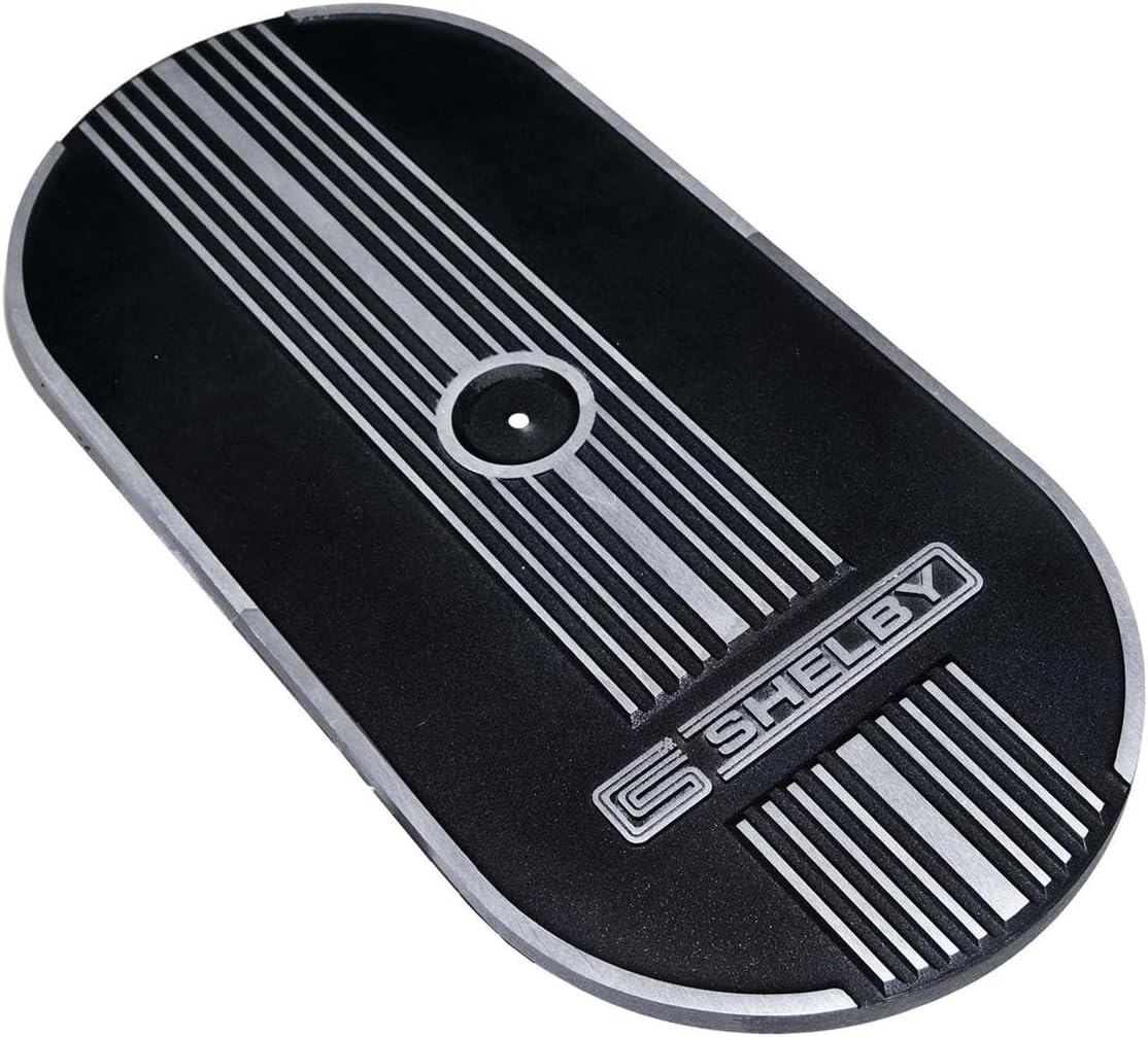 Scott Drake Black Oval Air Cleaner with Official CS Shelby Emblem, Compatible with 1964-1973 Ford Shelby Mustang, Model S7MS-9600-CS