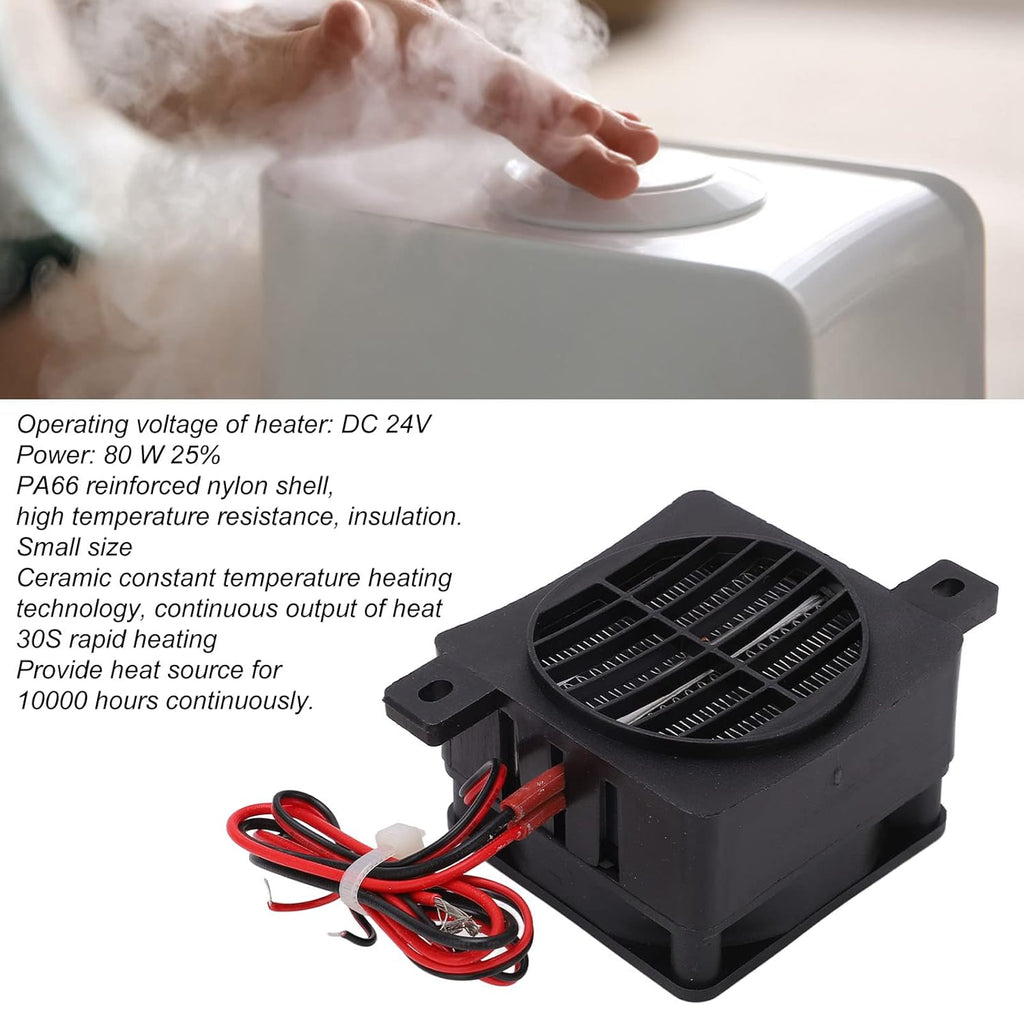 PTC Car Air Heater 80W 24V Portable Heating Fan A7776