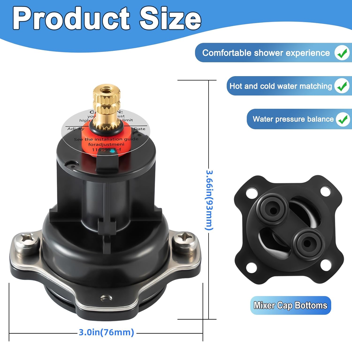 GP77759 Mixer Cap Balancing Shower Cartridge for Kohler Rite-Temp Valve G711455