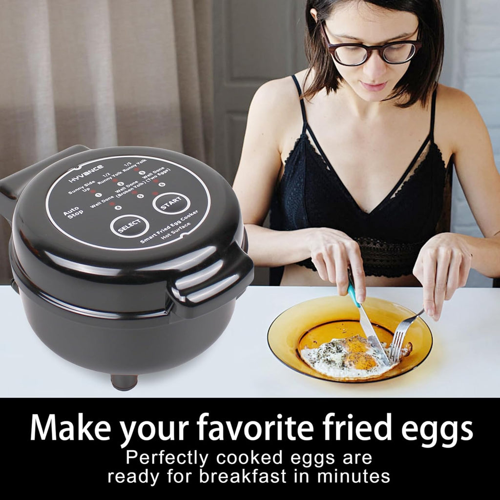 Smart Fried Egg Cooker, Non-Stick, Auto Shut-Off (Black) P51766