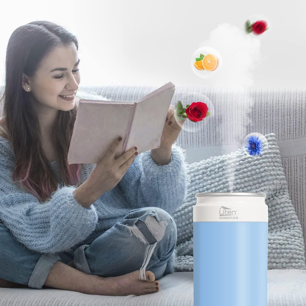 Portable USB Humidifier for Bedroom, Home, Office, Car, 2 Mist Modes, Night Light U564