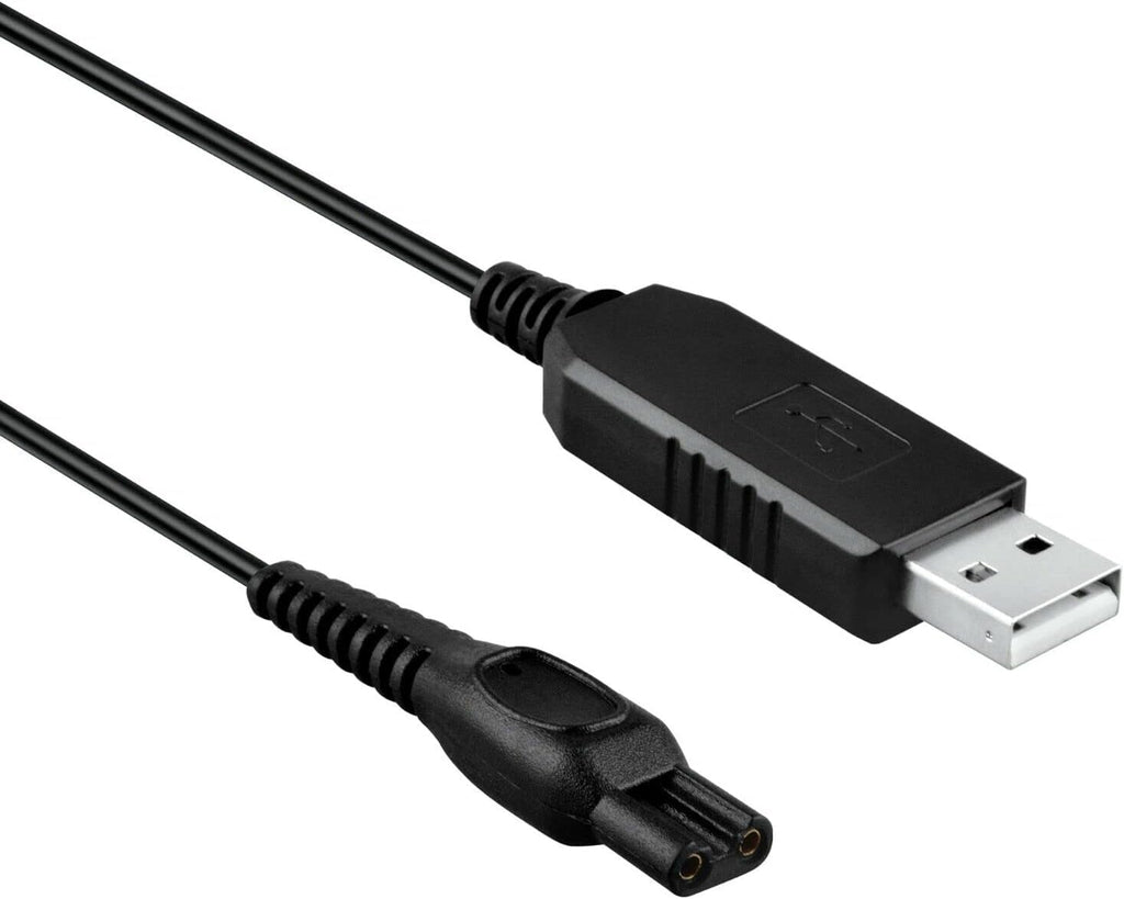 Black 15V USB Power Charger Cord for Philips Norelco Series 2000/3000/4000/5000 Razor Shaver Power Cord Electric Shavers Accessories