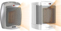 Lasko Ceramic Adjustable Thermostat Space Heaters, Non-Oscillating, 754200 Silver & CD08200 Small Portable Ceramic Space Heater for Bathroom and Indoor Home Use, White