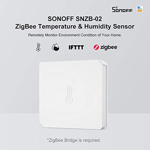 SONOFF SNZB-02P Zigbee Temperature Humidity Sensor with Alert, Compatible with Alexa & Google Home D753651