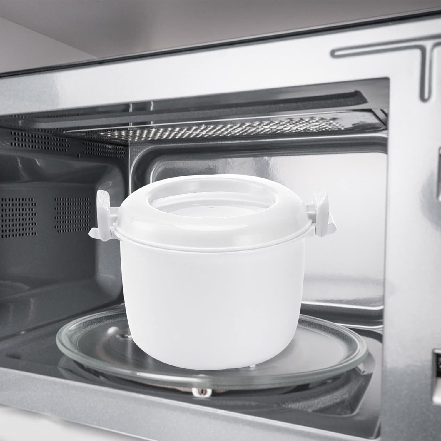 Microwave Rice Cooker 2-Pack Round Steamer Container X751