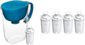 Brita Large Water Filter Pitcher + 4 Brita Standard Water Filter Replacements