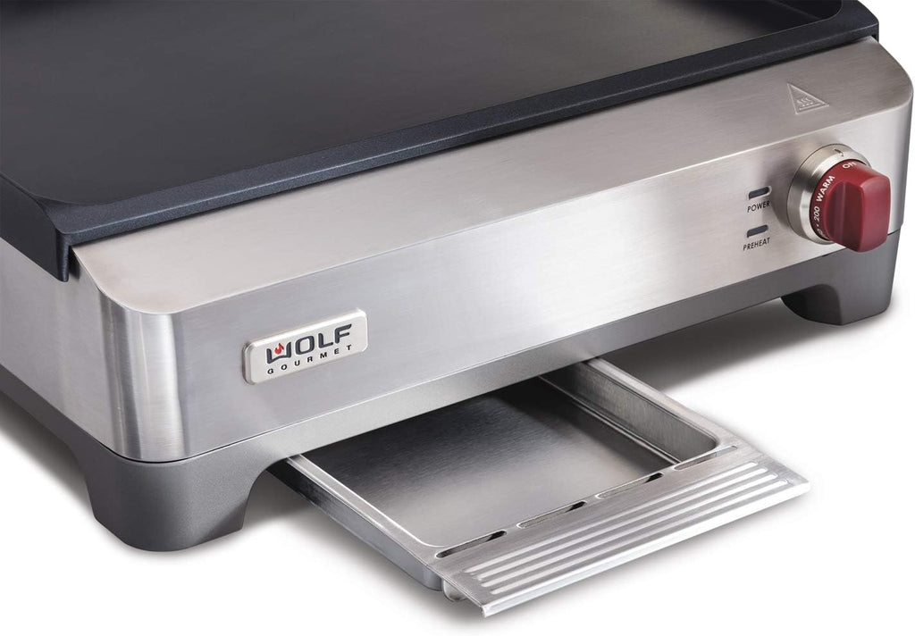 Wolf Gourmet Precision Electric Griddle Indoor Grill, Nonstick, Stainless Steel X74438