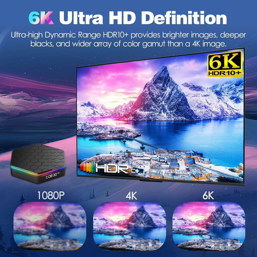 T95Z Plus Android TV Box 4GB RAM 64GB ROM Wi-Fi 6 B3020