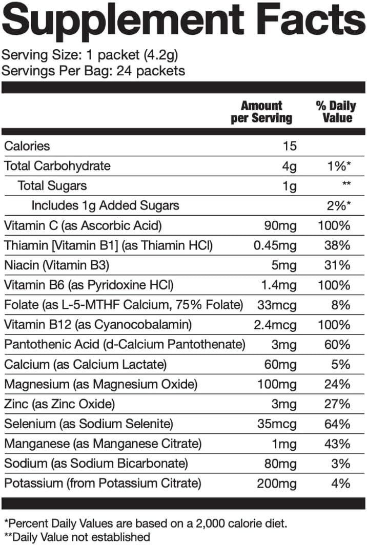 Halo Hydration Berry Electrolyte Drink Powder Sachets, Vitamin C & Zinc, 24 Servings U45129