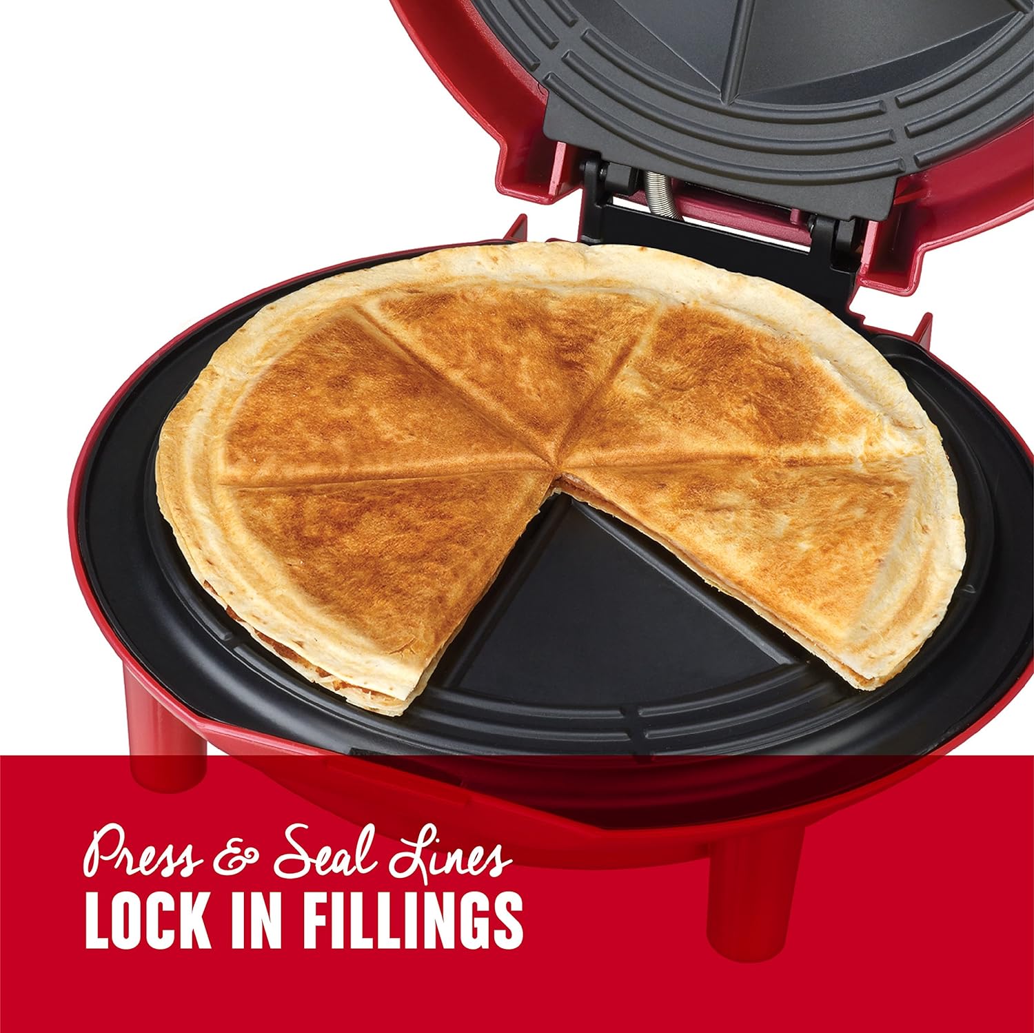 George Foreman Electric Quesadilla Maker, Red, 10 Inch T2137