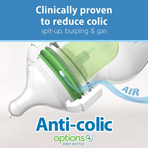 Dr. Brown’s Natural Flow® Anti-Colic Options+™ Wide-Neck Baby Bottle, 1 Pack, 0m+ O547