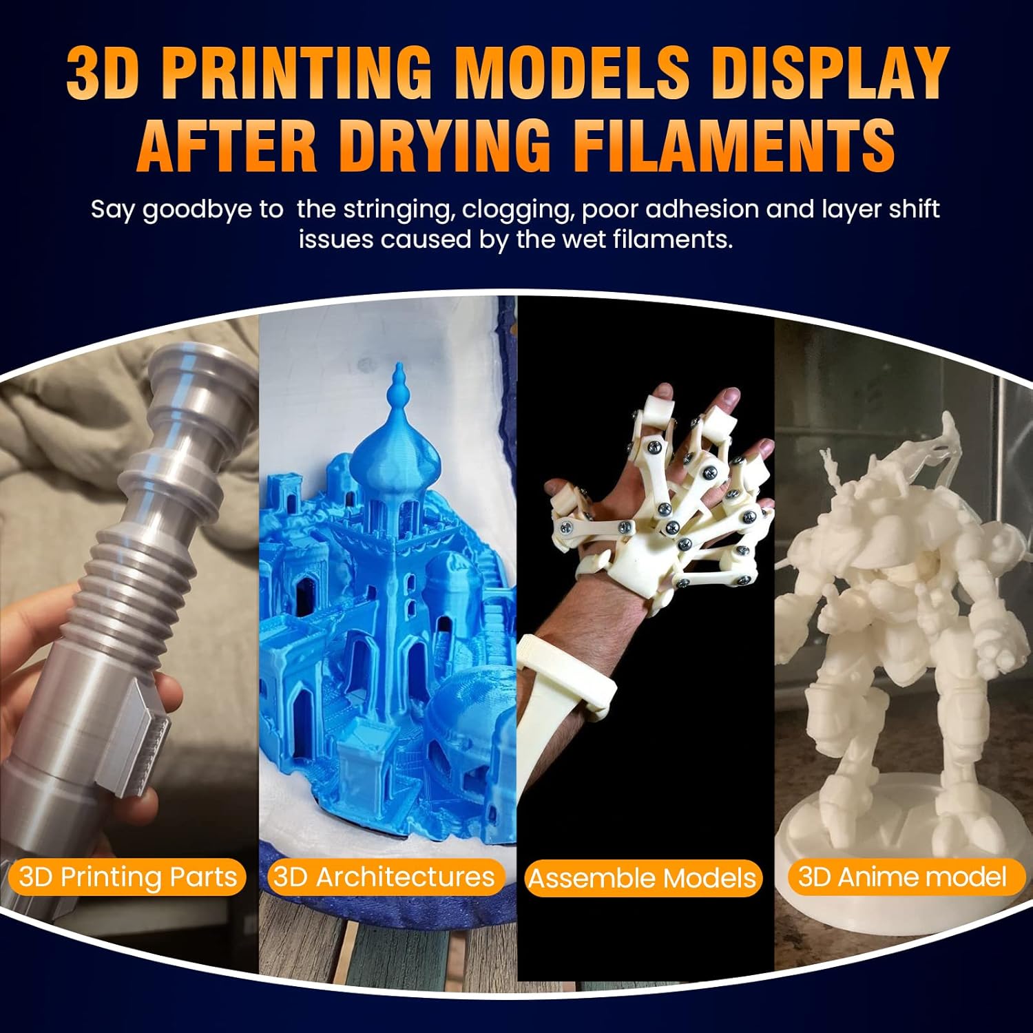 SUNLU Filament Dryer Box S1 Plus, Built-in Fan, Compatible with PLA PETG ABS A82541