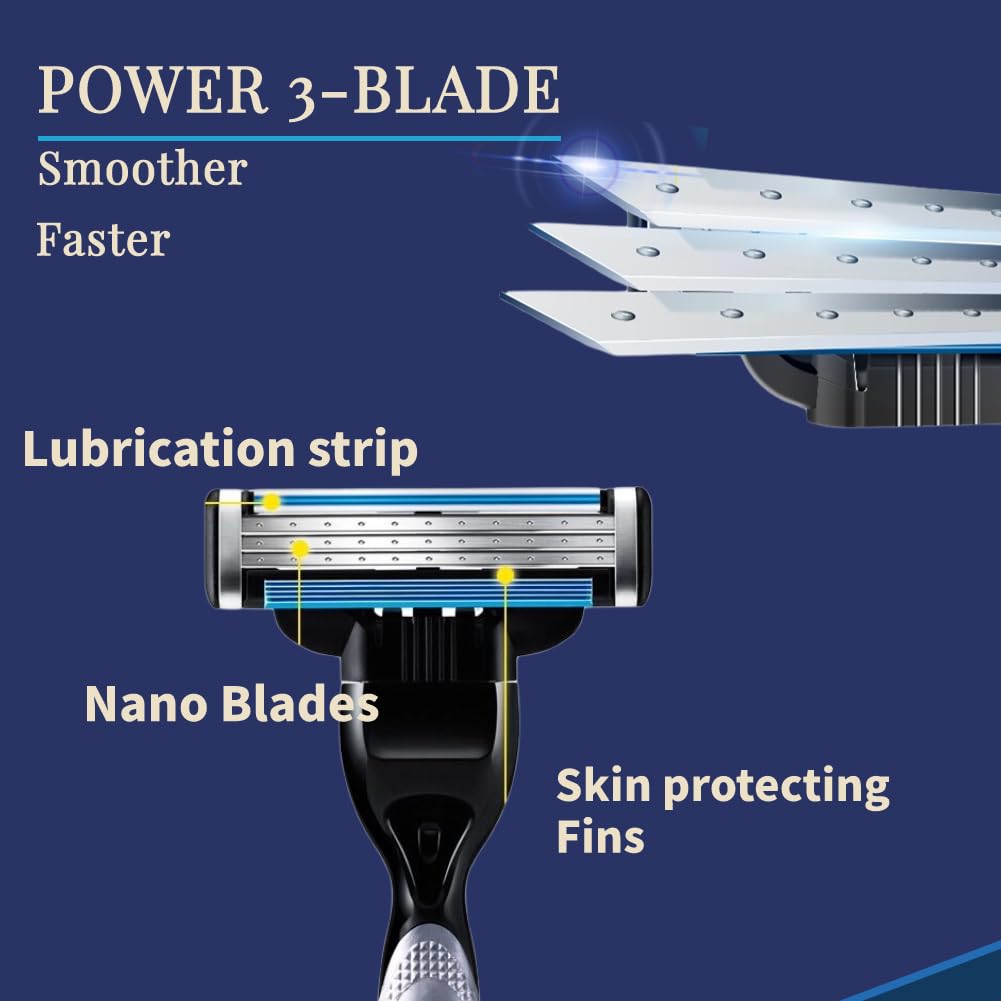 Turbo Razor Blades Refills for Men, Stainless Steel, Sensitive Skin, 36 Pack J316739