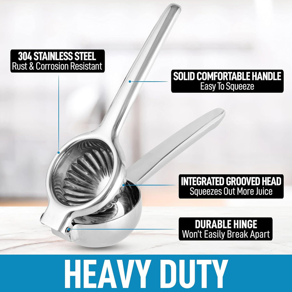 Zulay Cast-Iron Orange Juice Squeezer, Stainless Steel Citrus Juicer G979327