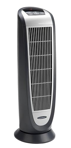 Lasko 5160 Ceramic Tower Heater with Remote Control, Black 5160