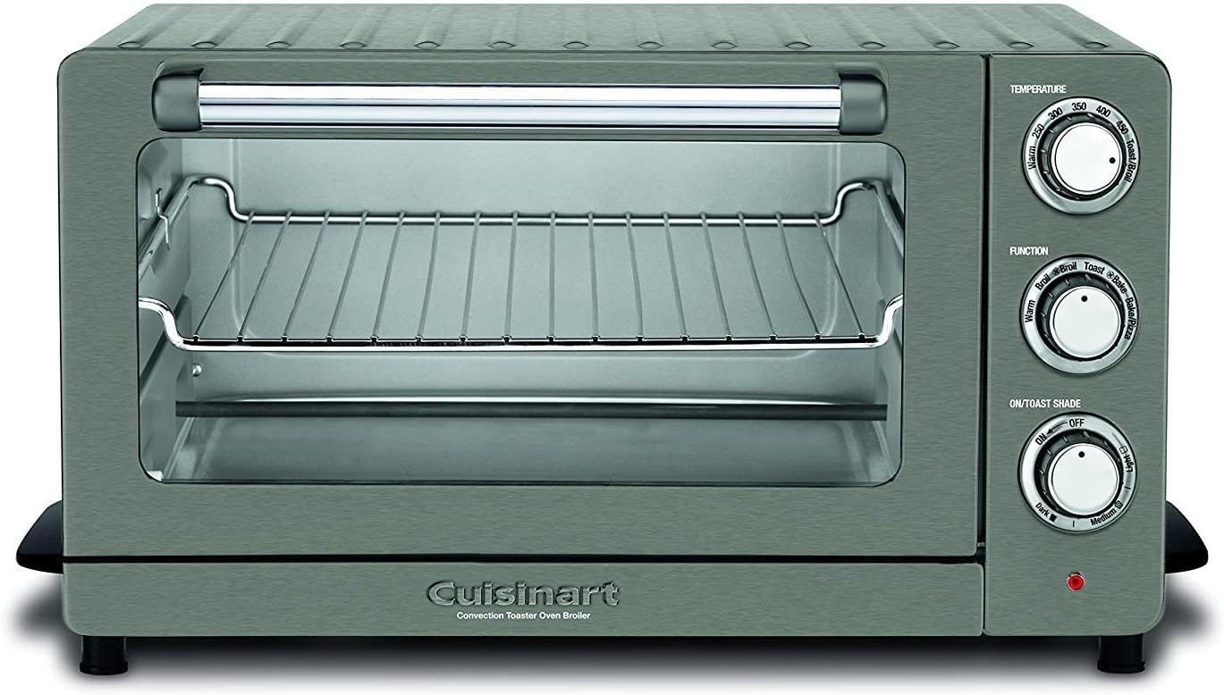 Cuisinart TOB-60N2BKS2 Convection AirFryer Toaster Oven Broiler, 1800-Watt Motor with 8-in-1 Functions, Wide Temperature Range, Large Capacity Air Fryer with 60-Minute Timer/Auto-Off, Black Stainless