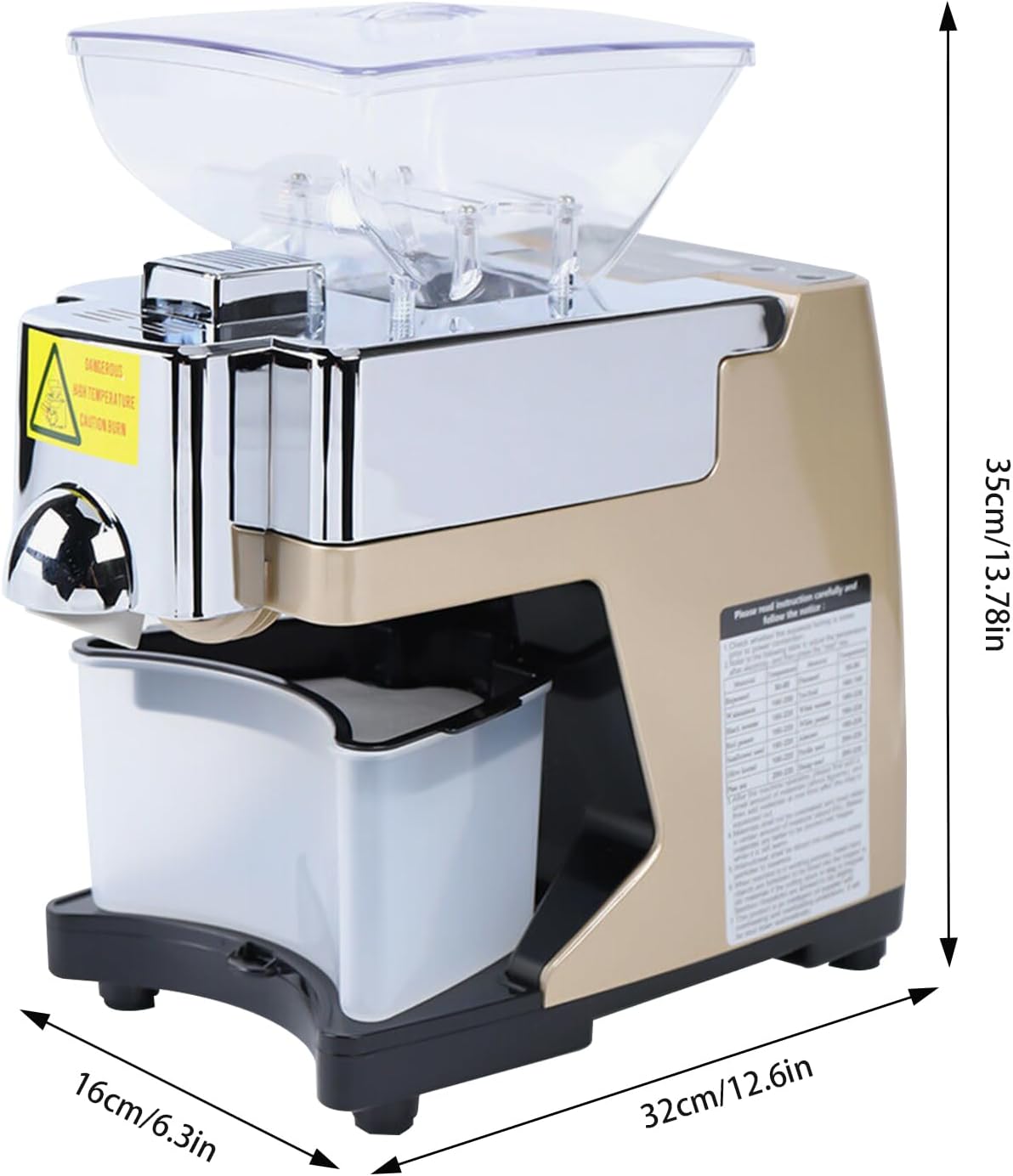 Automatic Oil Press Machine 530W Cold Hot Stainless Steel K3028