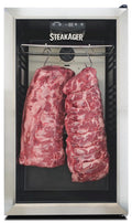 SteakAger PRO 40 Home Beef Dry Aging Refrigerator, Enjoy Dry-Aged Steak Perfection at Home, Black and Stainless Steel with 40Lbs Capacity