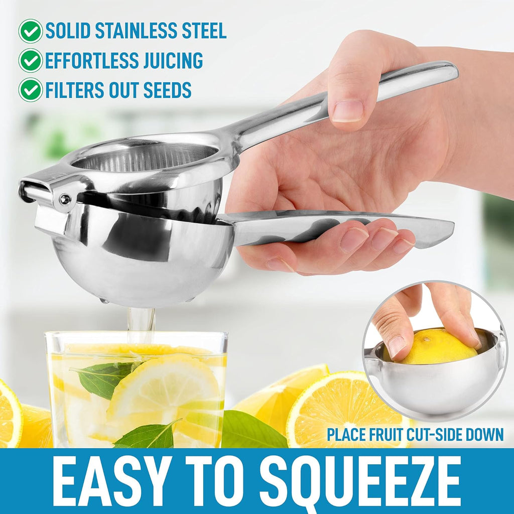 Zulay Cast-Iron Orange Juice Squeezer, Stainless Steel Citrus Juicer G979327