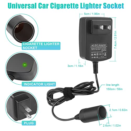 110V AC to 12V DC Car Power Adapter Converter 60W Black P456
