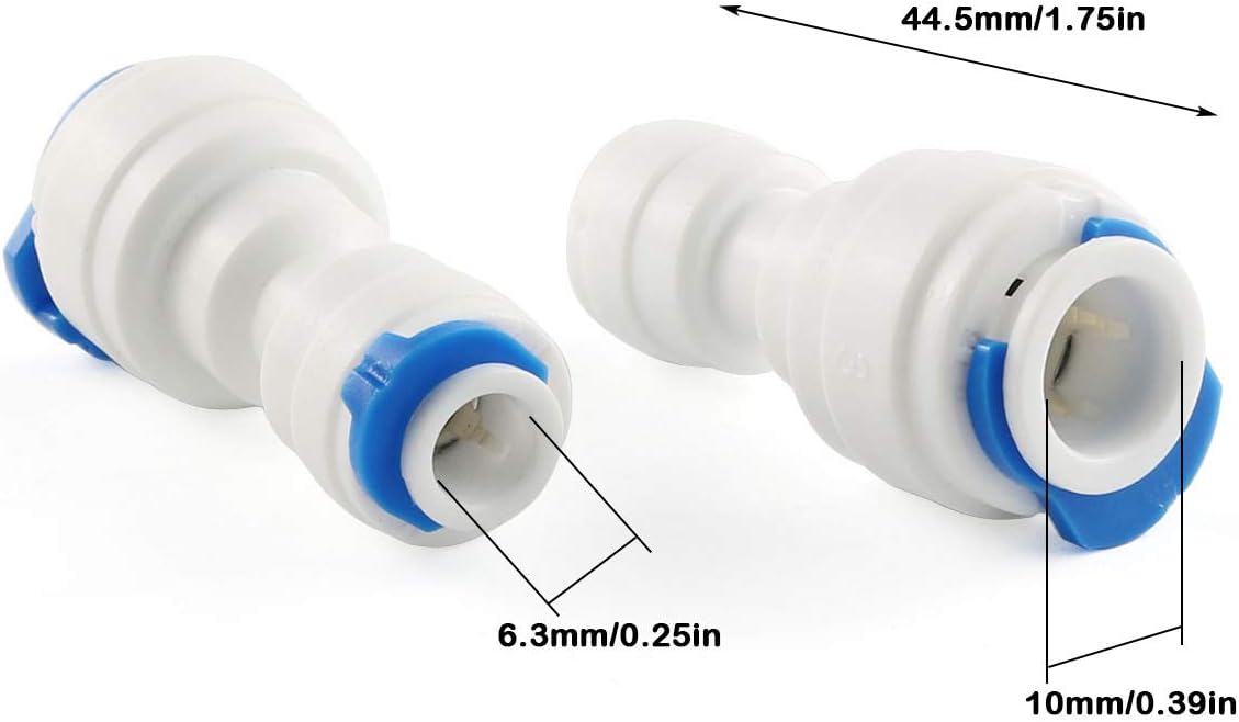 E-outstanding Quick Straight Connector 5PCS 1/4 to 3/8 inch OD for RO Water Systems M441586