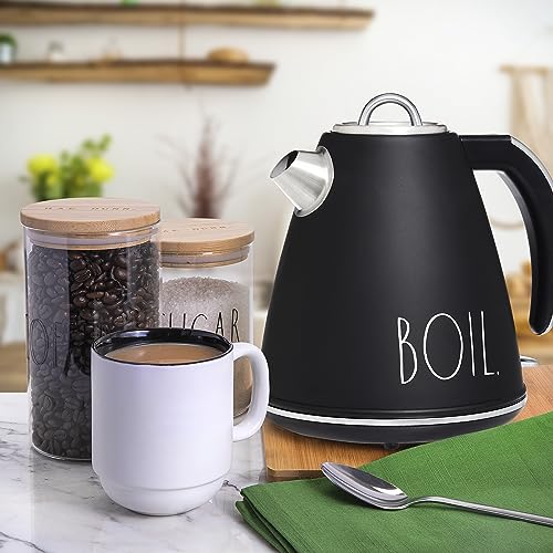 Rae Dunn Electric Water Kettle Stainless Steel 1.5 Liter P5028