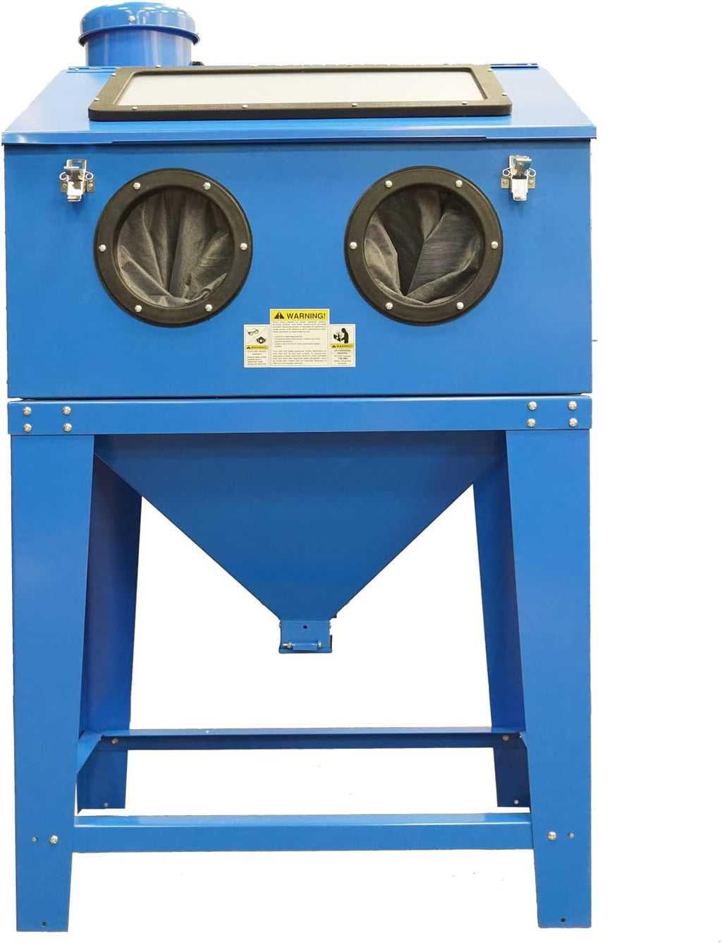 Abrasive Blast Cabinet 90 Gallon with Dust Collection Reclaimer System Floor Sandblasting&Sandblaster Cabinet for Rust Grime Paint Removing