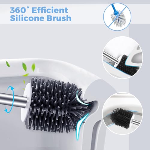 DARISHM 2-Way Toilet Brush with Ventilated Holder Y74331