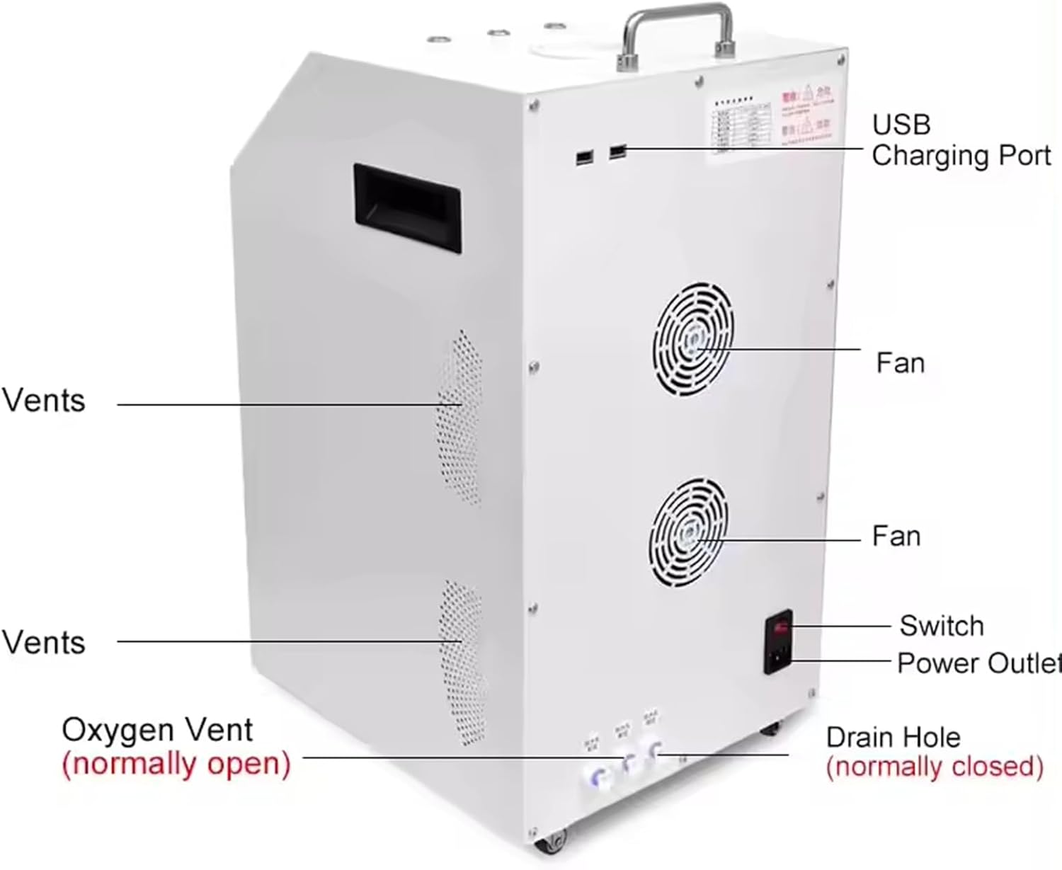 Hydrogen Inhalation Machine with SPE/PEM Tech, 3 Outlet, 99.99% Purity F207073