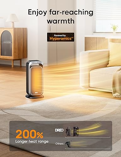 Dreo 1500W Space Heater, 70° Oscillating Portable Heater for Indoor Use C492