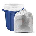 Aluf Plastics 4 Gallon 0.5 Mil White Trash Bags For Home, Kitchen, Bathroom, & Office