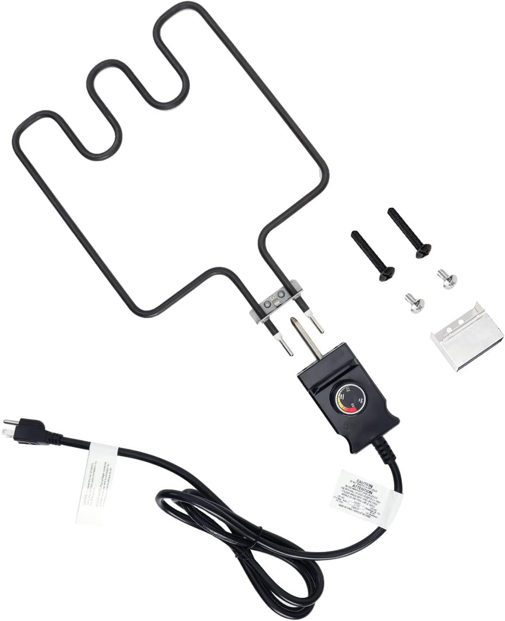 Grill Heating Element for Electric Smoker Masterbuilt 1500 Watt Heating Element with Adjustable Thermostat Cord Controller Replacement Parts for Masterbuilt Smokers & Turkey Fryers