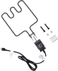 Grill Heating Element for Electric Smoker Masterbuilt 1500 Watt Heating Element with Adjustable Thermostat Cord Controller Replacement Parts for Masterbuilt Smokers & Turkey Fryers