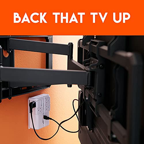 ECHOGEAR USB Wall Charger Surge Protector with 4 Pivoting AC Outlets & 2 USB Ports R922261