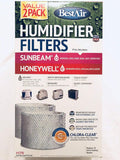 BestAir H75-2 Pack, Holmes Replacement, Paper Wick Humidifier Filter, 7.9" x 2.6" x 14"