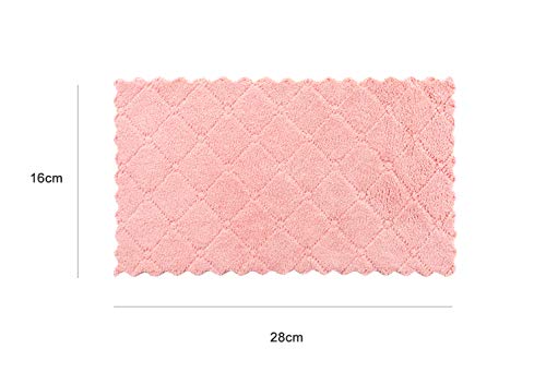 kimteny 12 Pack Kitchen Cloth Dish Towels, Absorbent Coral Velvet, Washable A1595