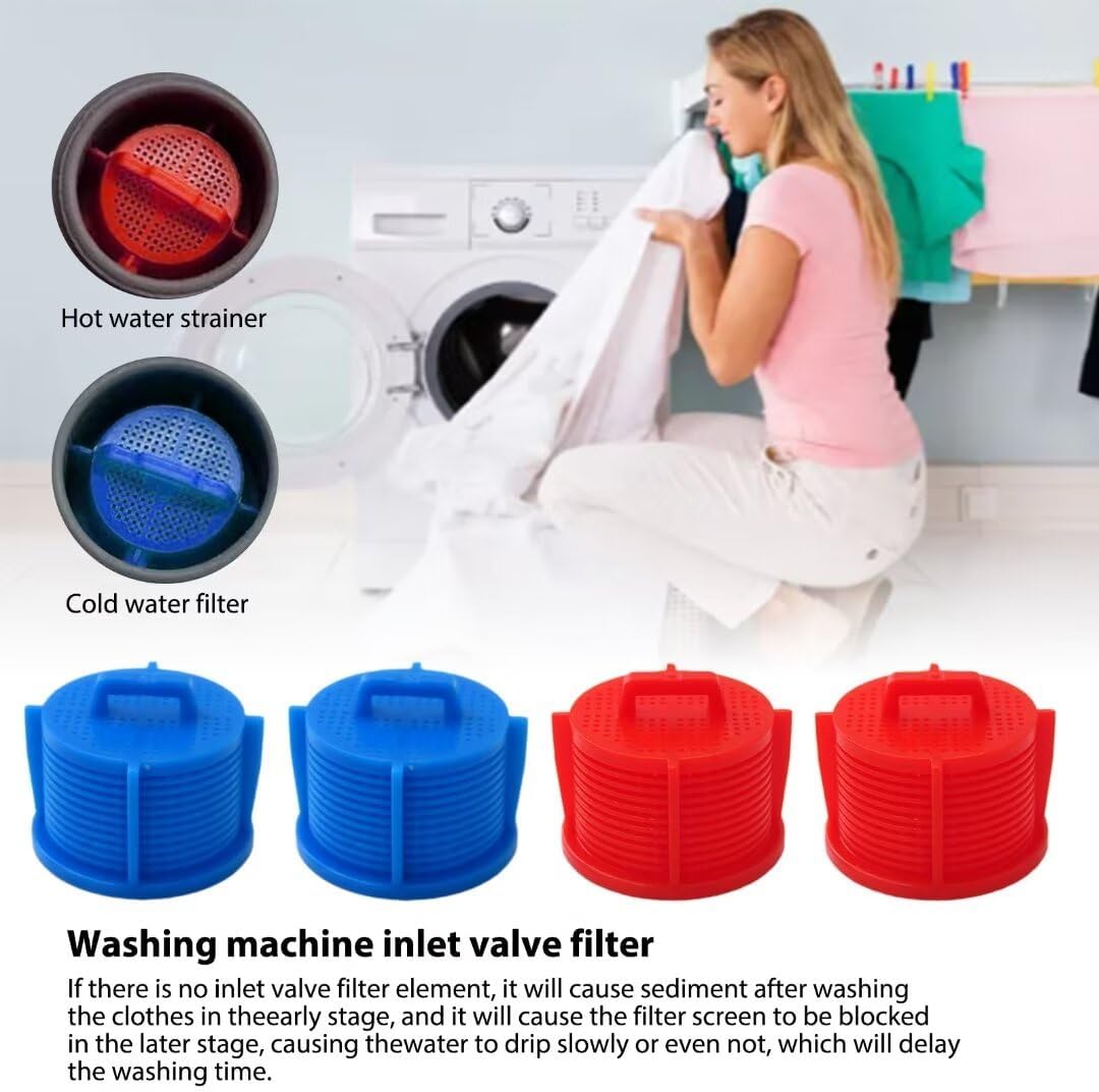 AGM73269501 Washer Water Inlet Valve Filter Screen 4-Pack for LG Washing Machines H75075