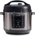 Crock-Pot 8-Quart Multi-Use XL Express Crock Programmable Slow Cooker and Pressure Cooker with Manual Pressure, Boil & Simmer, Black Stainless