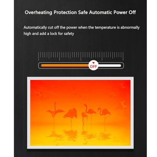 800W Graphene Wall Mounted Electric Heater with Overheating Protection E38962