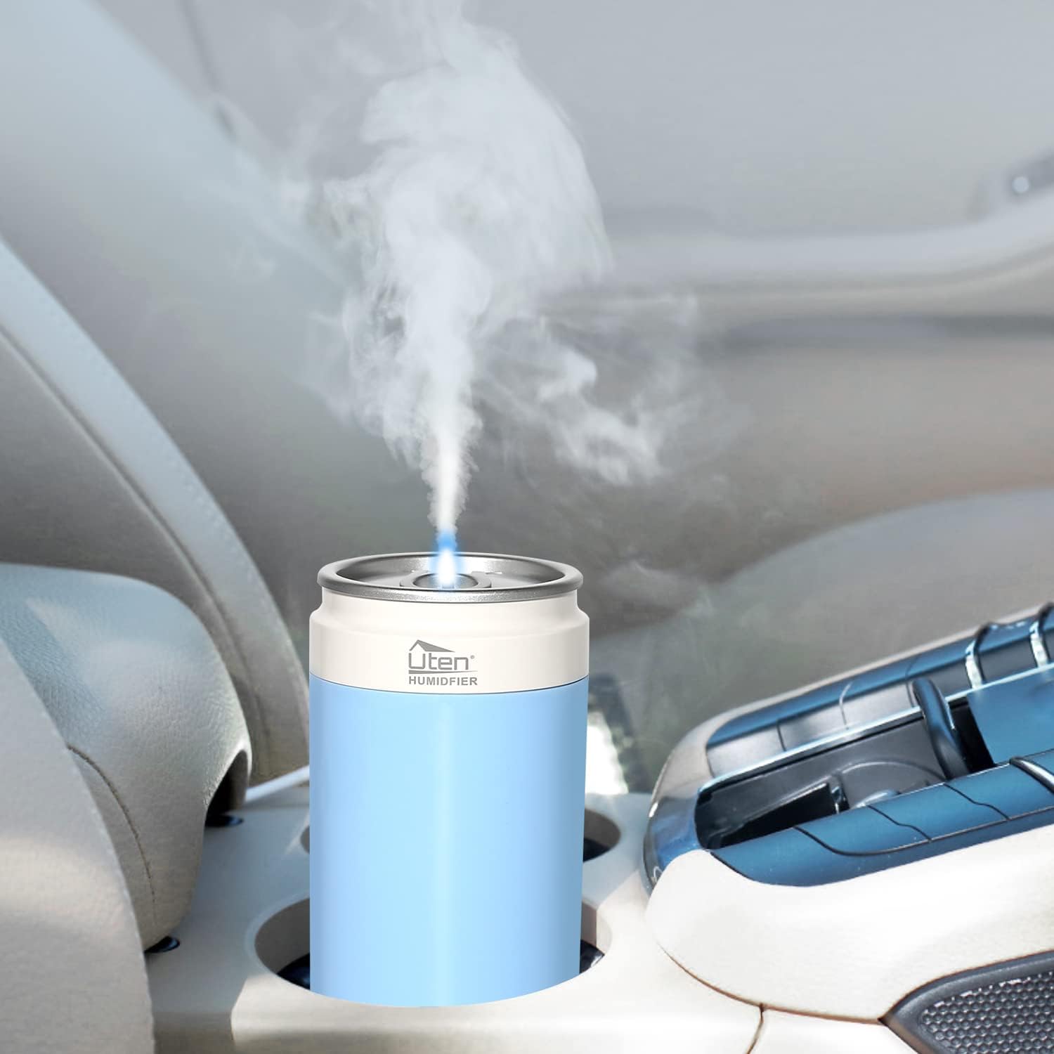 Portable USB Humidifier for Bedroom, Home, Office, Car, 2 Mist Modes, Night Light U564