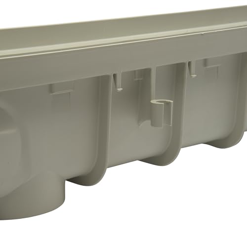 NDS 864GMTL 5-Inch Pro Channel Drain Kit with Metal Grate, Gray E645031