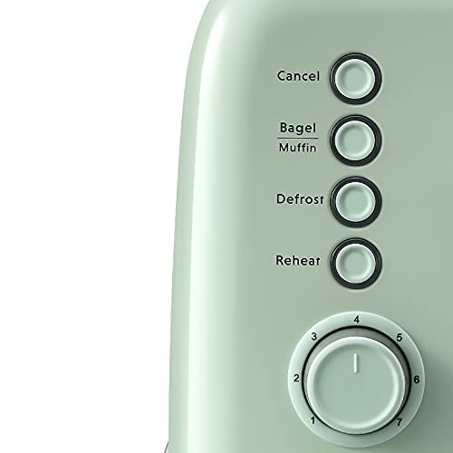 BUYDEEM DT640 4-Slice Toaster, Extra Wide Slots, Retro Stainless Steel K89523