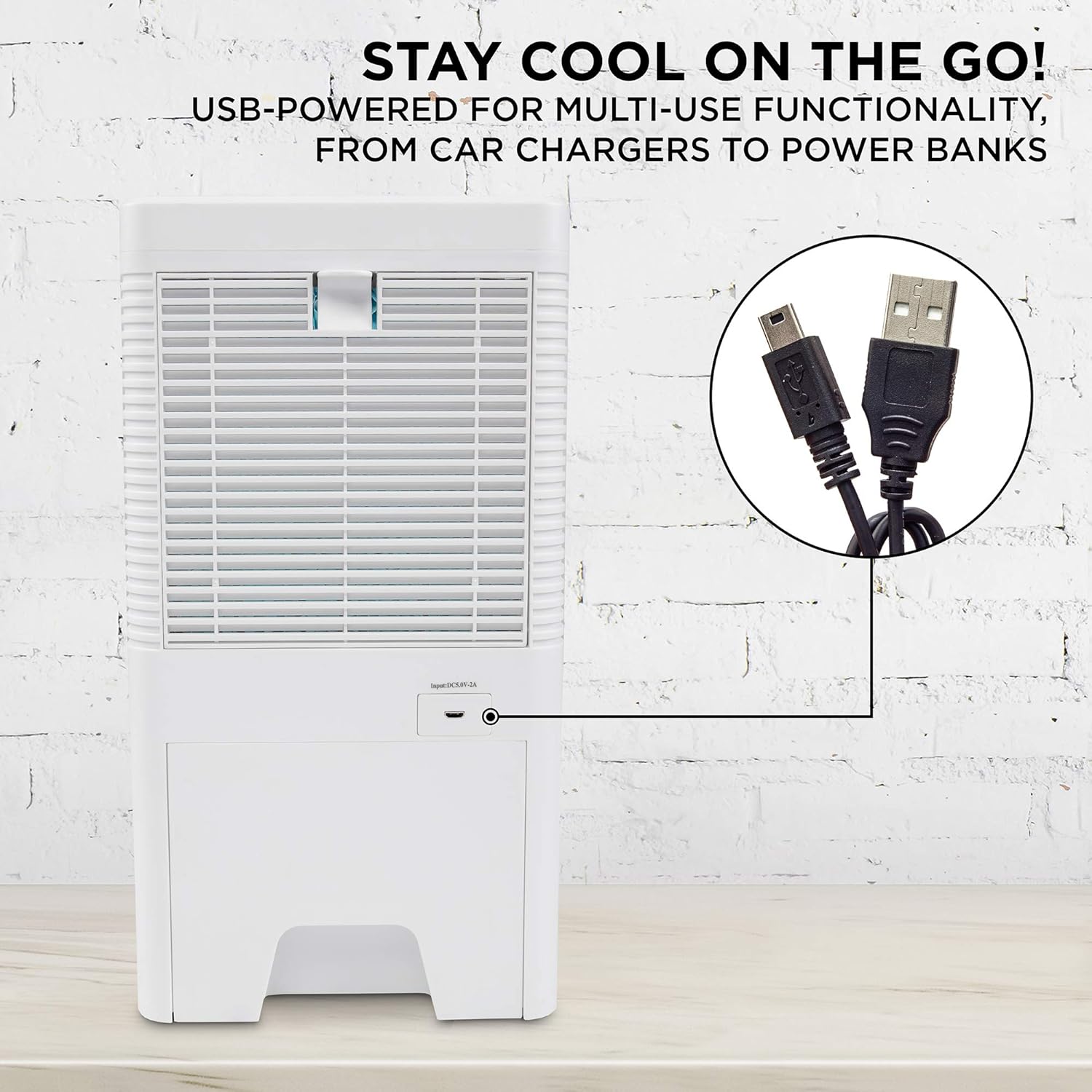 Ivation Personal Mini Air Cooler, Portable USB Desktop Evaporative Fan Humidifier I7239