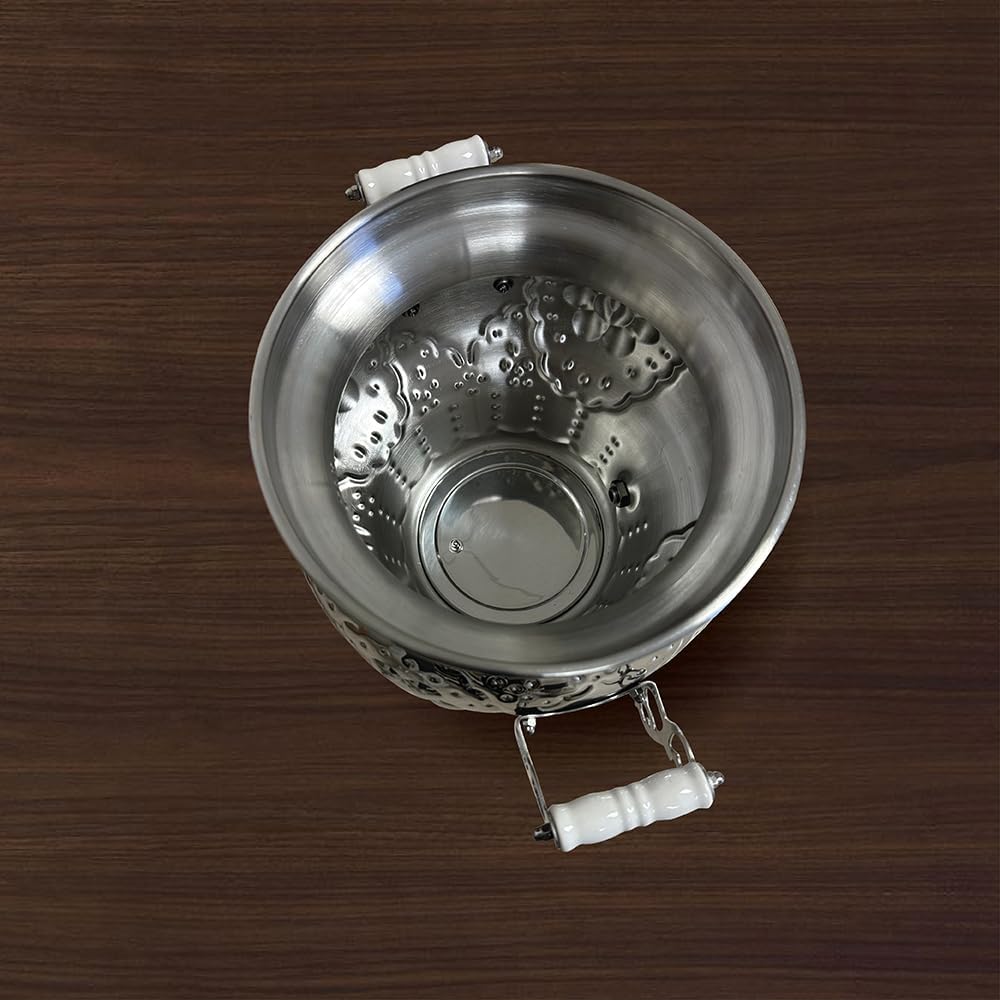 Electric Stainless Steel Samovar Tea Kettle with LED Temperature Display, 1 Liter L282