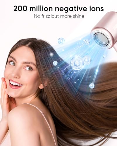 ANIEKIN Hair Blow Dryer, Ionic Fast Drying, Thermo Control, Quiet with Diffuser D1238